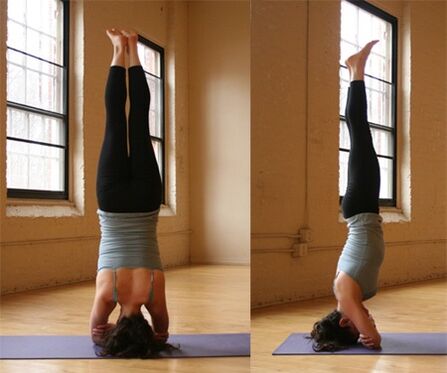 Yoga head for weight loss